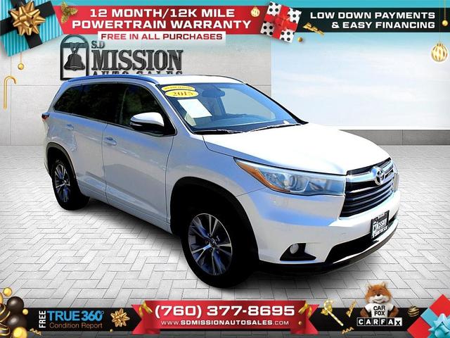 2015 Toyota Highlander XLE for sale in Vista, CA